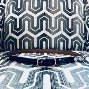 Ralph Lauren skinny/thin black silver belt